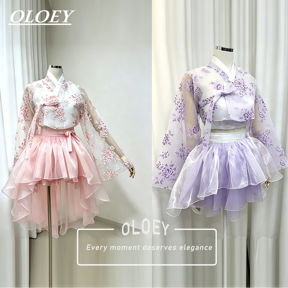 Modern Korean Lifestyle - Современный корейский ханбок OLOEY с цветочным