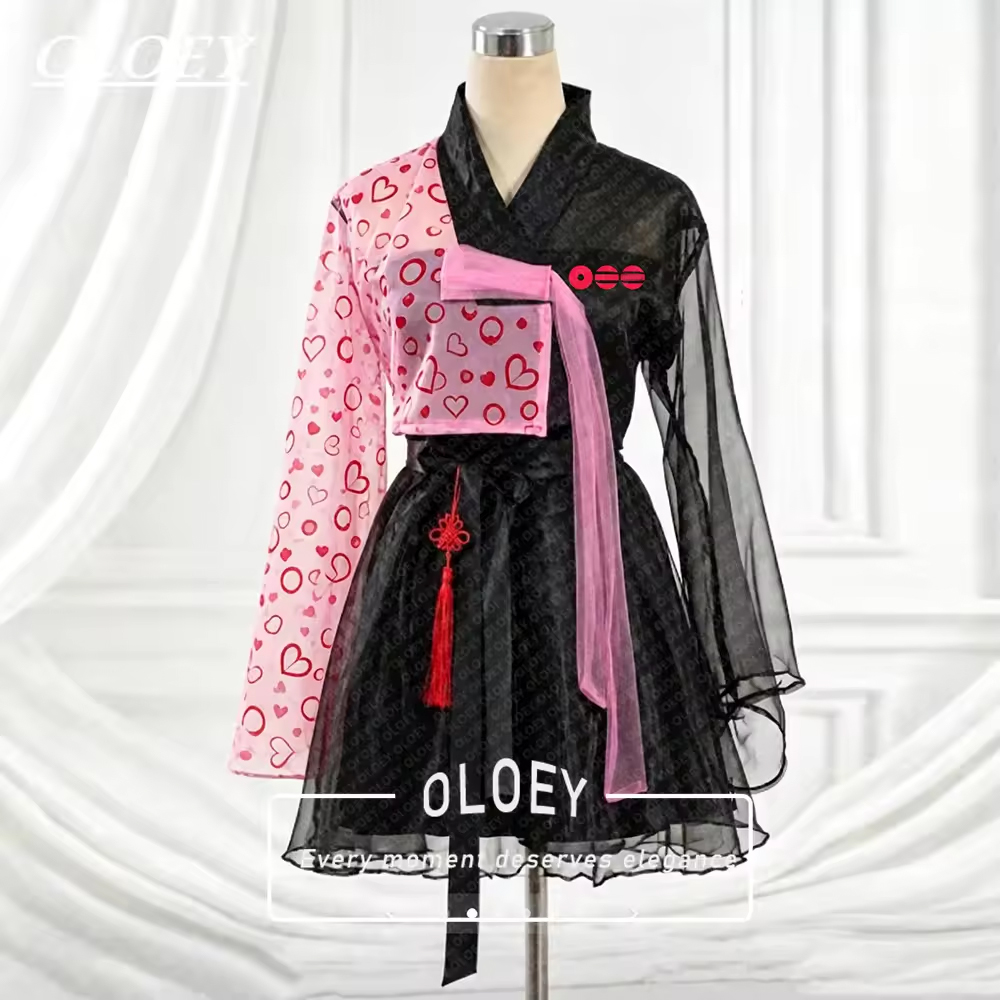Modern Korean Lifestyle - Современный черный короткий ханбок OLOEY с